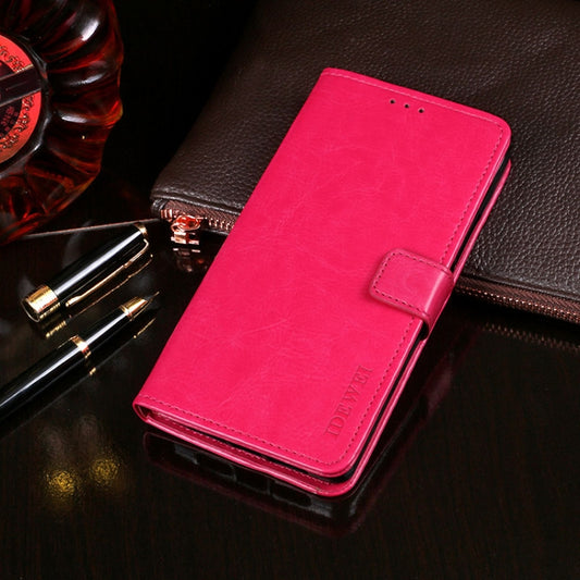 For Blackview A80 idewei Crazy Horse Texture Horizontal Flip Leather Case with Holder & Card Slots & Wallet(Rose Red) - More Brand by idewei | Online Shopping UK | buy2fix