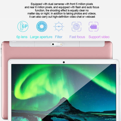 BDF S10 3G Phone Call Tablet PC 10.1 inch, 4GB+64GB, Android 10.0 MTK8321 Octa Core, Support Dual SIM, EU Plug(Pink) - BDF by BDF | Online Shopping UK | buy2fix