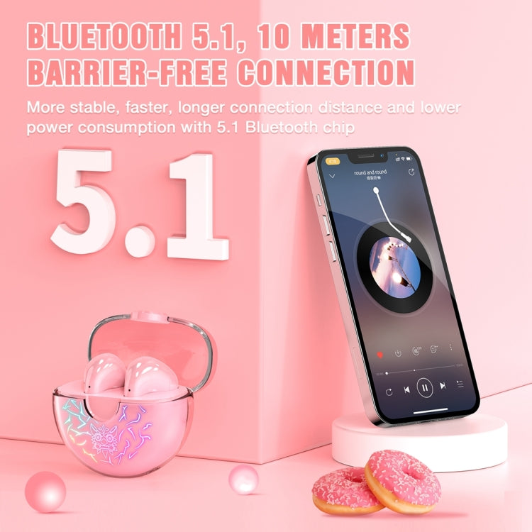 ONIKUMA T35 Bluetooth 5.1 TWS Wireless Bluetooth Gaming Earphone(Pink) - TWS Earphone by ONIKUMA | Online Shopping UK | buy2fix