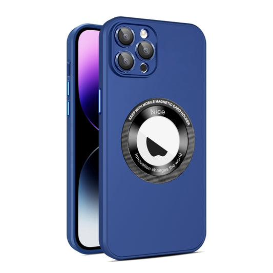 For iPhone 11 Pro Max Eagle Eye Lens CD Texture MagSafe Magnifier Phone Case(Royal Blue) - iPhone 11 Pro Max Cases by buy2fix | Online Shopping UK | buy2fix