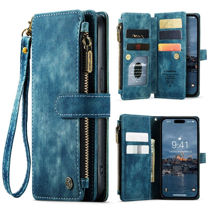 For iPhone 15 Pro Max CaseMe C30 Multifunctional Leather Phone Case(Blue) - iPhone 15 Pro Max Cases by CaseMe | Online Shopping UK | buy2fix