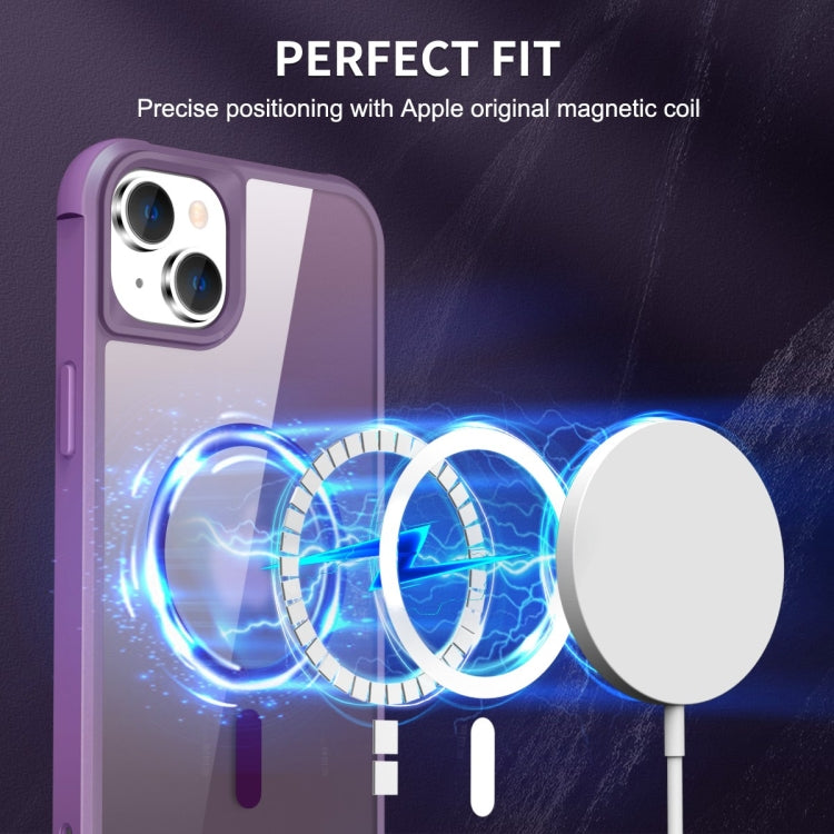 For iPhone 15 MagSafe Magnetic Phone Case(Purple) - iPhone 15 Cases by buy2fix | Online Shopping UK | buy2fix