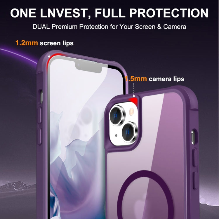 For iPhone 15 MagSafe Magnetic Phone Case(Purple) - iPhone 15 Cases by buy2fix | Online Shopping UK | buy2fix