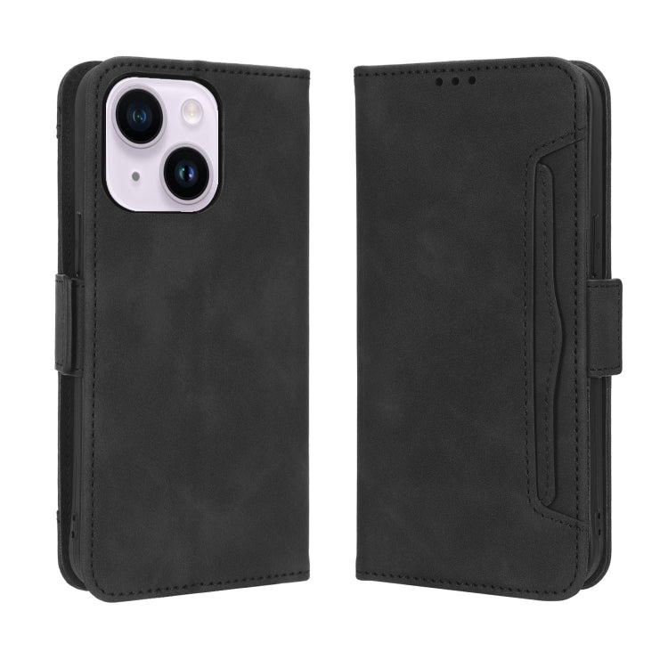 For iPhone 16 Pro Skin Feel Calf Texture Card Slots Leather Phone Case(Black) - iPhone 16 Pro Cases by buy2fix | Online Shopping UK | buy2fix