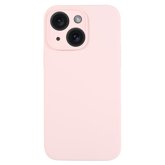 For iPhone 15 Pure Color Liquid Silicone Fine Pore Phone Case(Grey Pink) - iPhone 15 Cases by buy2fix | Online Shopping UK | buy2fix