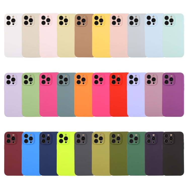 For iPhone 16 Pro Pure Color Liquid Silicone Fine Pore Phone Case(White) - iPhone 16 Pro Cases by buy2fix | Online Shopping UK | buy2fix