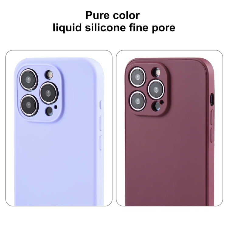 For iPhone 16 Pure Color Liquid Silicone Fine Pore Phone Case(Charcoal Black) - iPhone 16 Cases by buy2fix | Online Shopping UK | buy2fix