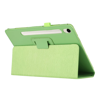 For Samsung Galaxy Tab S9 Litchi Texture Leather Tablet Case with Holder(Green) - Other Galaxy Tab PC by buy2fix | Online Shopping UK | buy2fix