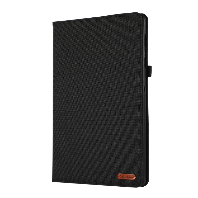 For Samsung Galaxy Tab S9+ Horizontal Flip TPU + Fabric PU Leather Tablet Case(Black) - Galaxy Tab S9+ Cases by buy2fix | Online Shopping UK | buy2fix