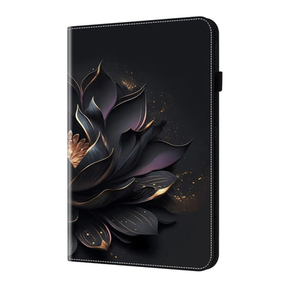 For Samsung Galaxy Tab A7 Lite 8.7 Crystal Texture Painted Leather Tablet Case(Purple Lotus) - Tab A7 Lite T220 / T225 by buy2fix | Online Shopping UK | buy2fix