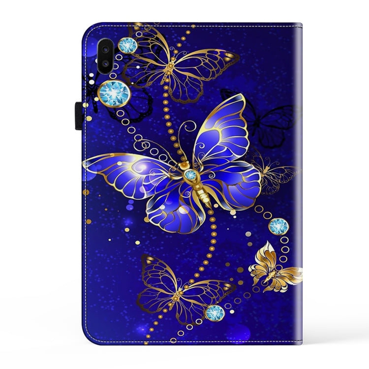 For Samsung Galaxy Tab S6 T860 Crystal Texture Painted Leather Tablet Case(Diamond Butterflies) - Tab S6 10.5 T860 / T865 by buy2fix | Online Shopping UK | buy2fix