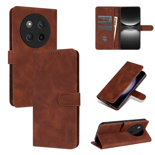 For Honor X60 Pro AZNS Skin Feel Calf Texture Flip Leather Phone Case(Brown) - Honor Cases by AZNS | Online Shopping UK | buy2fix