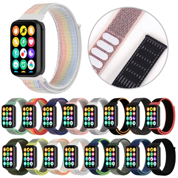 For Xiaomi Mi Band 8 Pro Nylon Loop Watch Band(Black Orange) - Watch Bands by buy2fix | Online Shopping UK | buy2fix