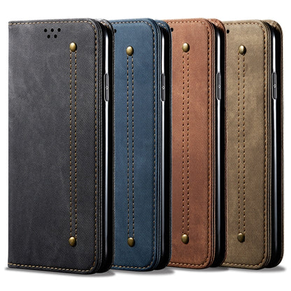 For Xiaomi Redmi K70/K70 Pro Denim Texture Casual Style Horizontal Flip Leather Case(Khaki) - K70 Pro Cases by buy2fix | Online Shopping UK | buy2fix