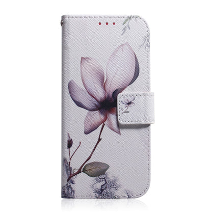 For Motorola Moto G Play 4G 2024 Coloured Drawing Flip Leather Phone Case(Magnolia) - Motorola Cases by buy2fix | Online Shopping UK | buy2fix