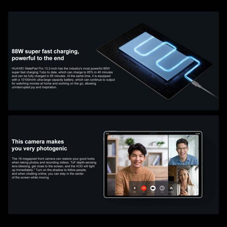 HUAWEI MatePad Pro 13.2 inch WiFi, 12GB+256GB, HarmonyOS 4 Hisilicon Kirin 9000S 12-core, Not Support Google Play(Black) - Huawei by Huawei | Online Shopping UK | buy2fix