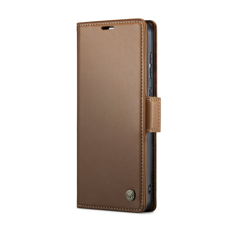 For Huawei Mate 60 CaseMe 023 Butterfly Buckle Litchi Texture RFID Anti-theft Leather Phone Case(Brown) - Huawei Cases by CaseMe | Online Shopping UK | buy2fix