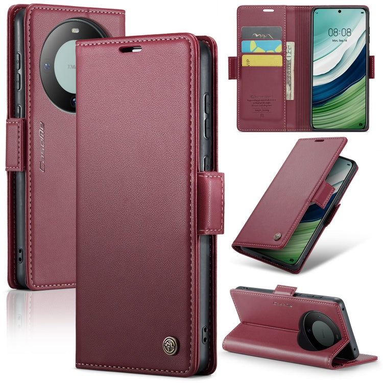 For Huawei Mate 60 CaseMe 023 Butterfly Buckle Litchi Texture RFID Anti-theft Leather Phone Case(Wine Red) - Huawei Cases by CaseMe | Online Shopping UK | buy2fix