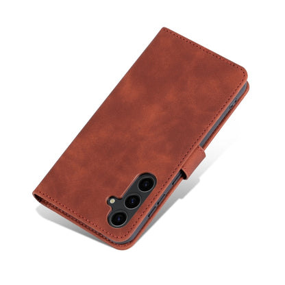 For Samsung Galaxy S24 5G AZNS Skin Feel Calf Texture Flip Leather Phone Case(Brown) - Galaxy S24 5G Cases by AZNS | Online Shopping UK | buy2fix