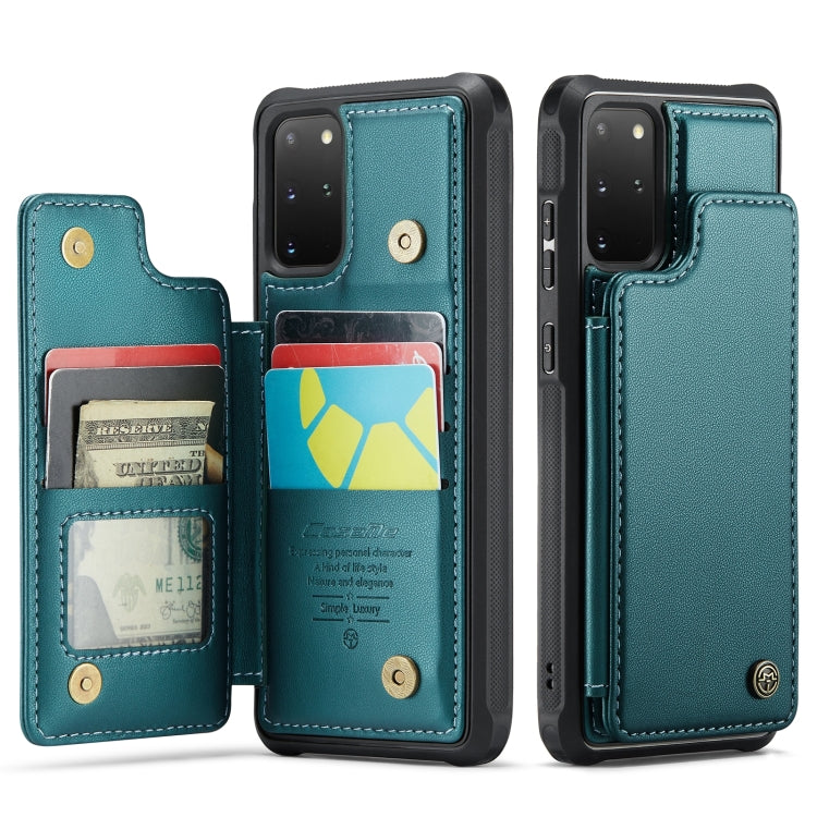 For Samsung Galaxy A14 CaseMe C22 Card Slots Holder RFID Anti-theft Phone Case(Blue Green) - Galaxy Phone Cases by CaseMe | Online Shopping UK | buy2fix