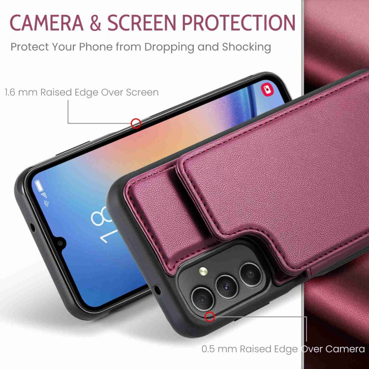 For Samsung Galaxy A54 5G CaseMe C22 Card Slots Holder RFID Anti-theft Phone Case(Wine Red) - Galaxy Phone Cases by CaseMe | Online Shopping UK | buy2fix