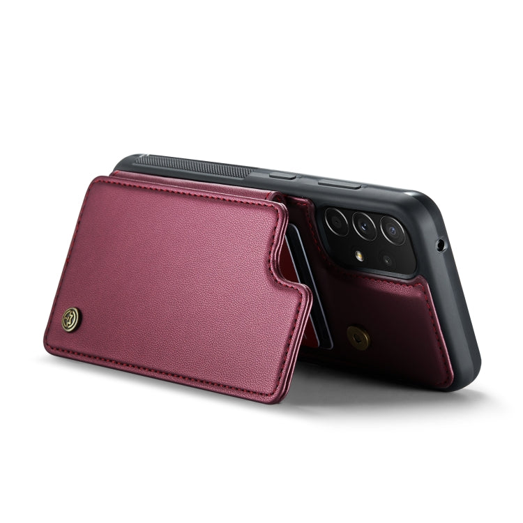 For Samsung Galaxy A52 4G/5G/A52s 5G CaseMe C22 Card Slots Holder RFID Anti-theft Phone Case(Wine Red) - Galaxy Phone Cases by CaseMe | Online Shopping UK | buy2fix