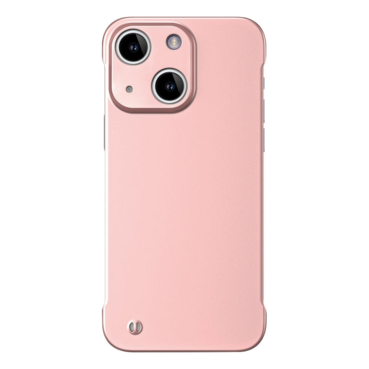 For iPhone 13 mini Frameless Metallic Paint Hybrid PC Phone Case(Rose Gold) - iPhone 13 mini Cases by buy2fix | Online Shopping UK | buy2fix