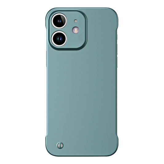 For iPhone 12 Frameless Metallic Paint Hybrid PC Phone Case(Green) - iPhone 12 / 12 Pro Cases by buy2fix | Online Shopping UK | buy2fix