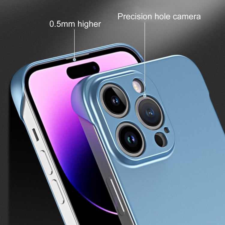 For iPhone 12 Pro Frameless Metallic Paint Hybrid PC Phone Case(Space Silver) - iPhone 12 / 12 Pro Cases by buy2fix | Online Shopping UK | buy2fix