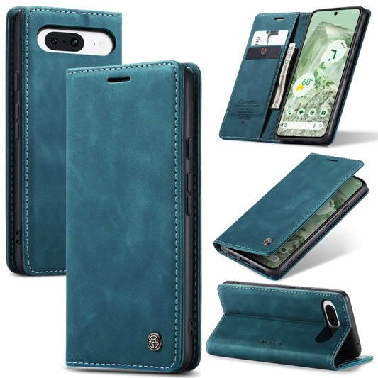 For Google Pixel 8A CaseMe 013 Multifunctional Horizontal Flip Leather Phone Case(Blue) - Google Cases by CaseMe | Online Shopping UK | buy2fix