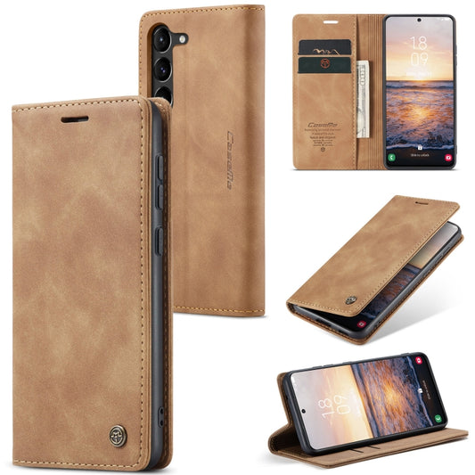 For Samsung Galaxy S24 5G CaseMe 013 Multifunctional Horizontal Flip Leather Phone Case(Brown) - Galaxy S24 5G Cases by CaseMe | Online Shopping UK | buy2fix