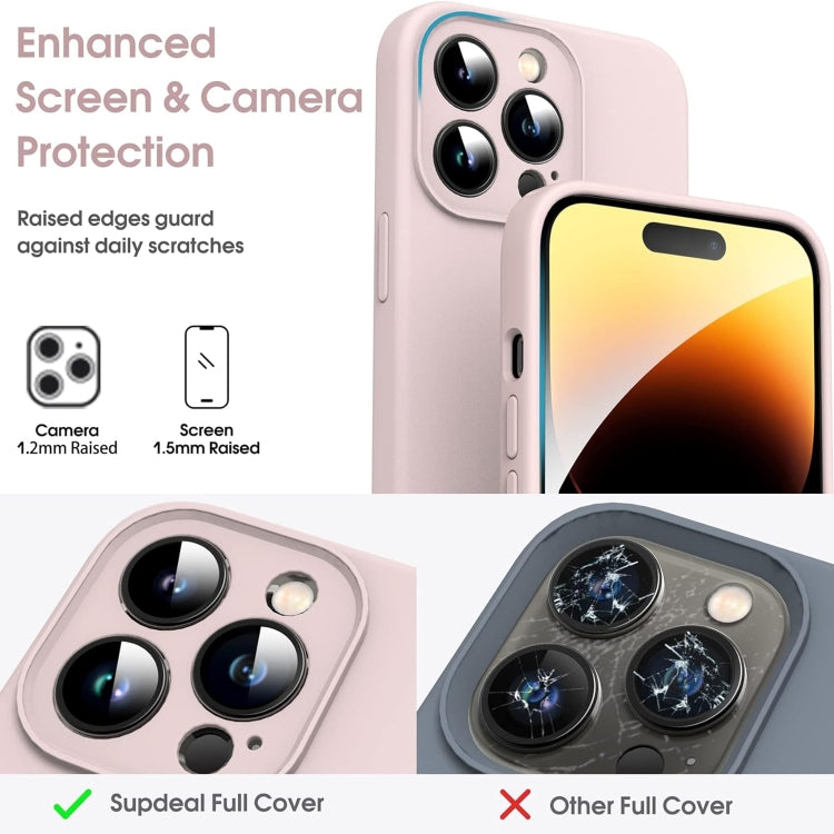 For iPhone 16 Pro Microfiber Liquid Silicone Shockproof Phone Case(Pink) - iPhone 16 Pro Cases by buy2fix | Online Shopping UK | buy2fix