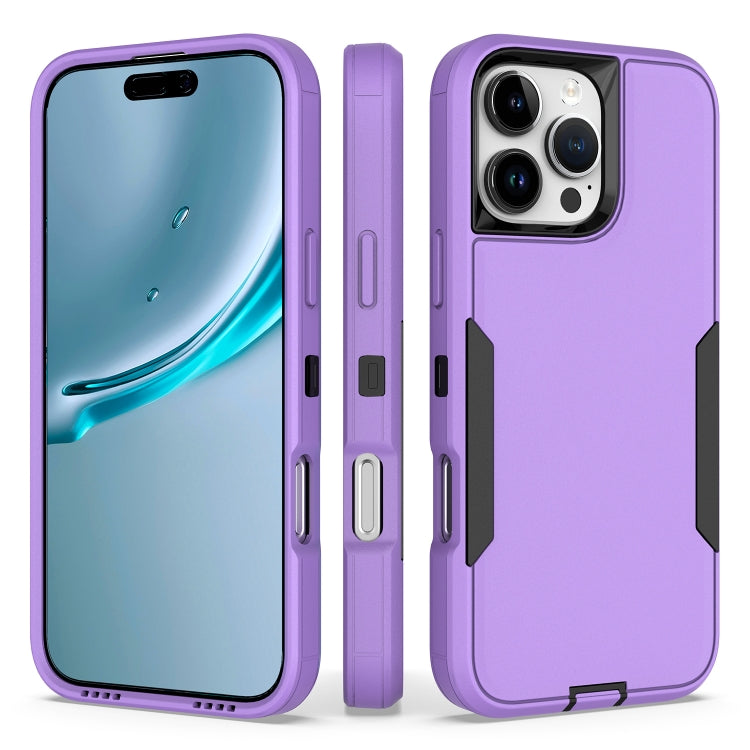 For iPhone 16 Pro Max 2 in 1 Magnetic PC + TPU Phone Case(Purple+Black) - iPhone 16 Pro Max Cases by buy2fix | Online Shopping UK | buy2fix