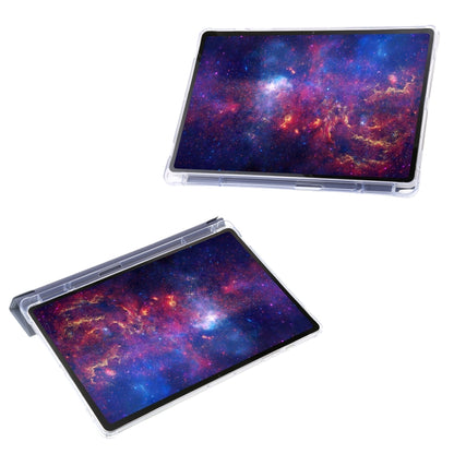 For Samsung Galaxy Tab S9+ Clear Acrylic Deformation Leather Tablet Case(Lavender) - Galaxy Tab S9+ Cases by buy2fix | Online Shopping UK | buy2fix