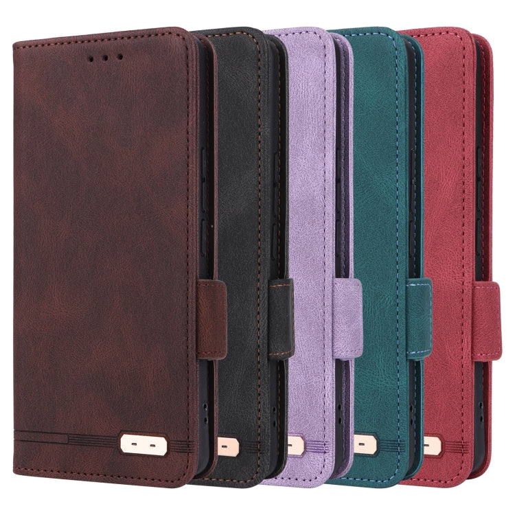 For Sony Xperia 1 VI 2024 Magnetic Clasp Leather Phone Case(Brown) - Sony Cases by buy2fix | Online Shopping UK | buy2fix