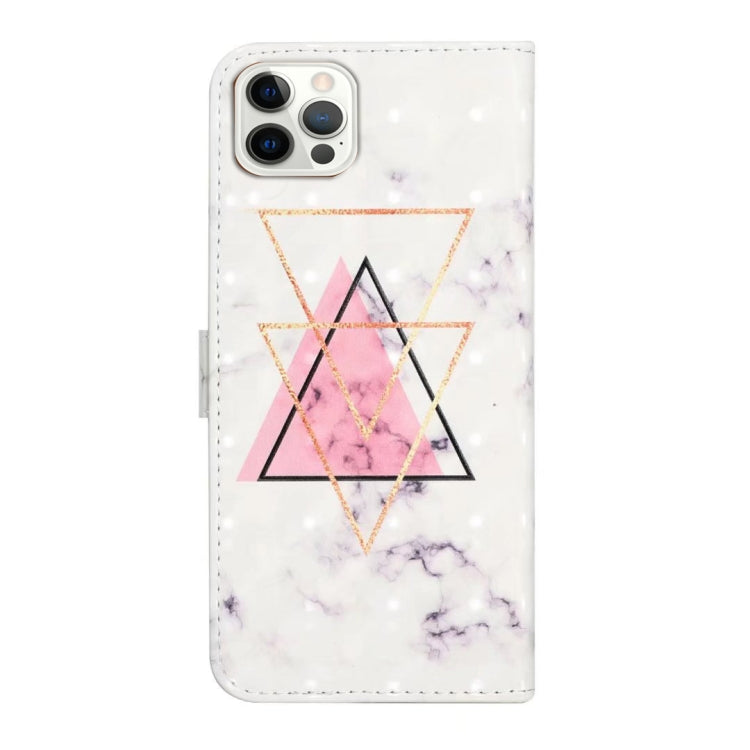 For iPhone 16 Pro Max Oil Embossed 3D Drawing Leather Phone Case(Triangular Marble) - iPhone 16 Pro Max Cases by buy2fix | Online Shopping UK | buy2fix