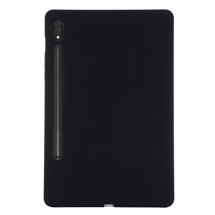 For Samsung Galaxy Tab S9 Pure Color Liquid Silicone Shockproof Tablet Case(Black) - Galaxy Tab S9 Cases by buy2fix | Online Shopping UK | buy2fix