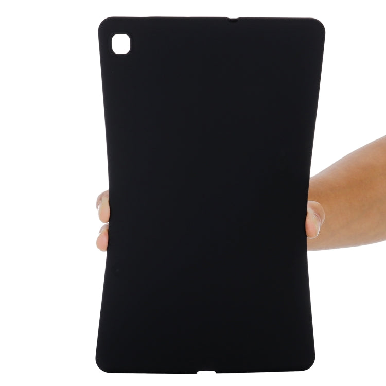 For Samsung Galaxy Tab S6 Lite 2024 Pure Color Liquid Silicone Shockproof Tablet Case(Black) - Other Galaxy Tab PC by buy2fix | Online Shopping UK | buy2fix