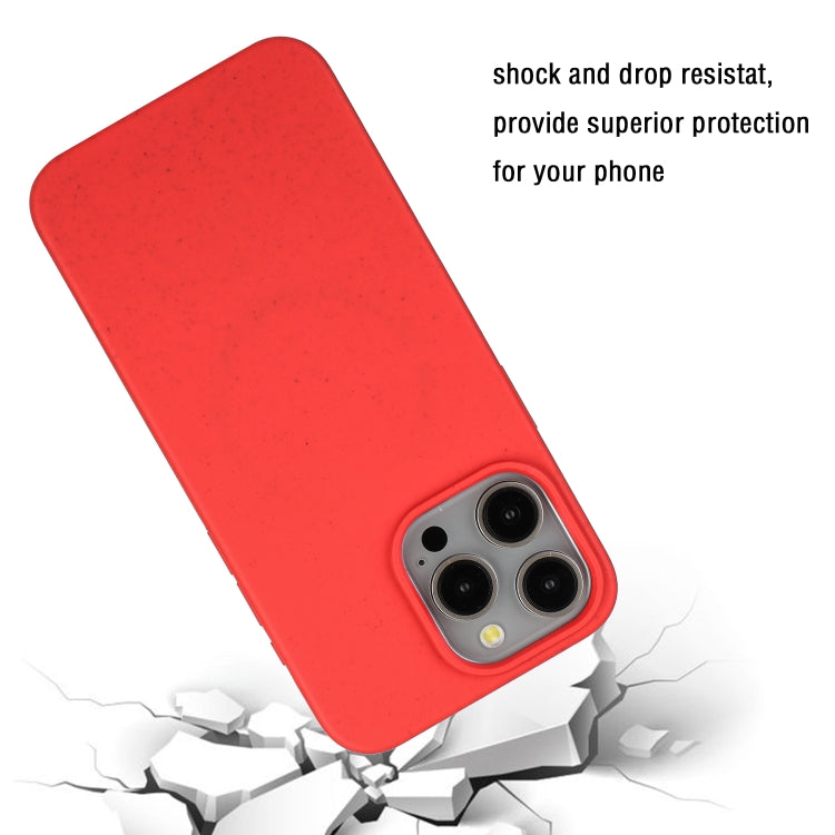 For iPhone 12 Pro Wheat MagSafe Magnetic Straw Material + TPU Phone Case(Red) - iPhone 12 / 12 Pro Cases by buy2fix | Online Shopping UK | buy2fix