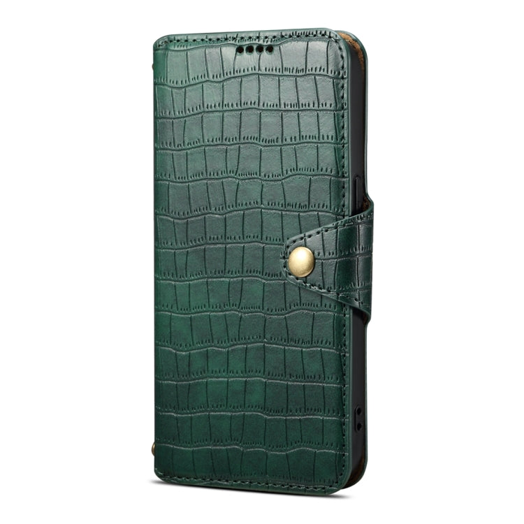 For Samsung Galaxy S24 Ultra 5G Denior Crocodile Texture Oil Edge Leather Phone Case(Green) - Galaxy S24 Ultra 5G Cases by Denior | Online Shopping UK | buy2fix