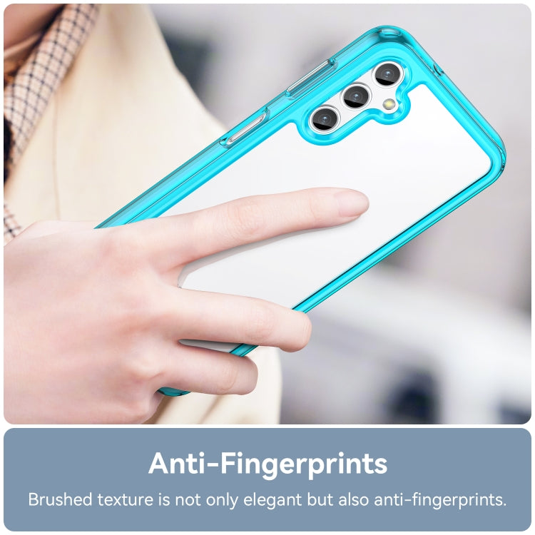 For Samsung Galaxy Jump 3 Colorful Series Acrylic Hybrid TPU Phone Case(Transparent Blue) - Galaxy Phone Cases by buy2fix | Online Shopping UK | buy2fix