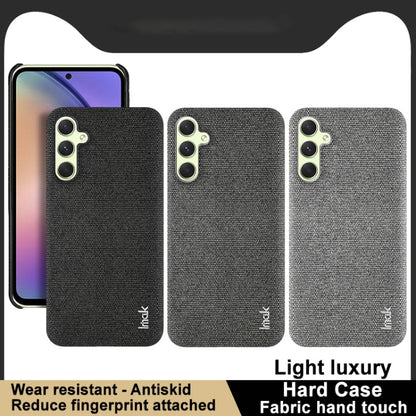 For Samsung Galaxy A34 5G imak Ruiyi Series Cloth Texture PU + PC Phone Case(Black) - Galaxy Phone Cases by imak | Online Shopping UK | buy2fix