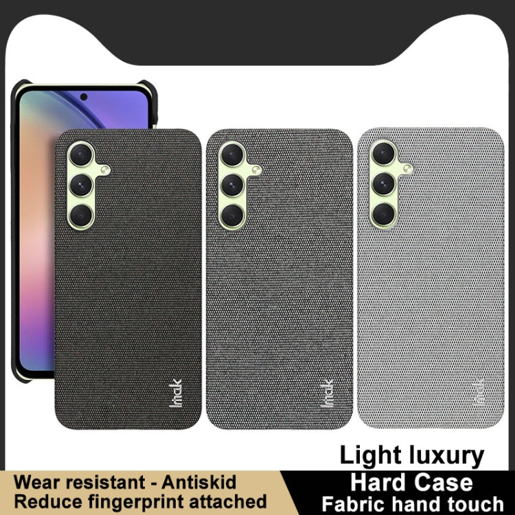 For Samsung Galaxy A55 5G imak Ruiyi Series Cloth Texture PU + PC Phone Case(Black) - Galaxy Phone Cases by imak | Online Shopping UK | buy2fix