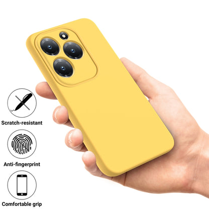 For Infinix Hot 40/Hot 40 Pro Solid Color Liquid Silicone Dropproof Full Coverage Protective Case(Yellow) - Infinix Cases by buy2fix | Online Shopping UK | buy2fix