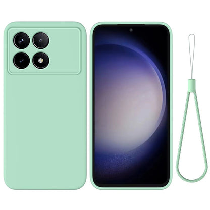 For Xiaomi Redmi K70/K70 Pro Solid Color Liquid Silicone Dropproof Full Coverage Phone Case(Green) - K70 Pro Cases by buy2fix | Online Shopping UK | buy2fix