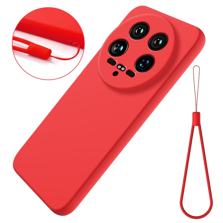 For Xiaomi 14 Ultra Solid Color Liquid Silicone Dropproof Full Coverage Phone Case(Red) - 14 Ultra Cases by buy2fix | Online Shopping UK | buy2fix