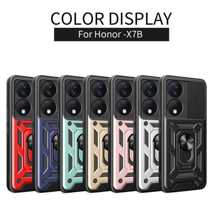 For Honor X7b Sliding Camera Cover Design TPU+PC Phone Case(Rose Gold) - Honor Cases by buy2fix | Online Shopping UK | buy2fix