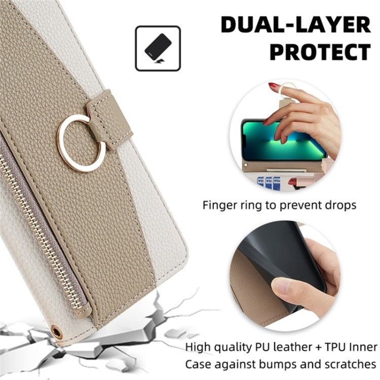 For Blackview A85 Crossbody Litchi Texture Leather Phone Case(White) - More Brand by buy2fix | Online Shopping UK | buy2fix