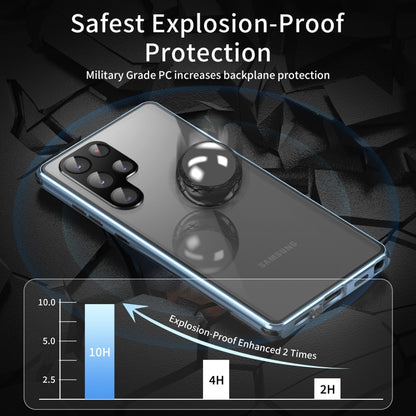 For Samsung Galaxy S24 Ultra 5G Anti-peeping Magnetic Double-sided Tempered Glass Phone Case(Black) - Galaxy S24 Ultra 5G Cases by buy2fix | Online Shopping UK | buy2fix