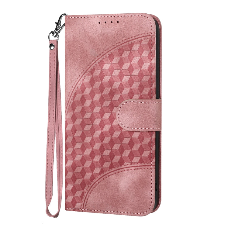 For OnePlus 11 YX0060 Elephant Head Embossed Phone Leather Case with Lanyard(Pink) - OnePlus Cases by buy2fix | Online Shopping UK | buy2fix